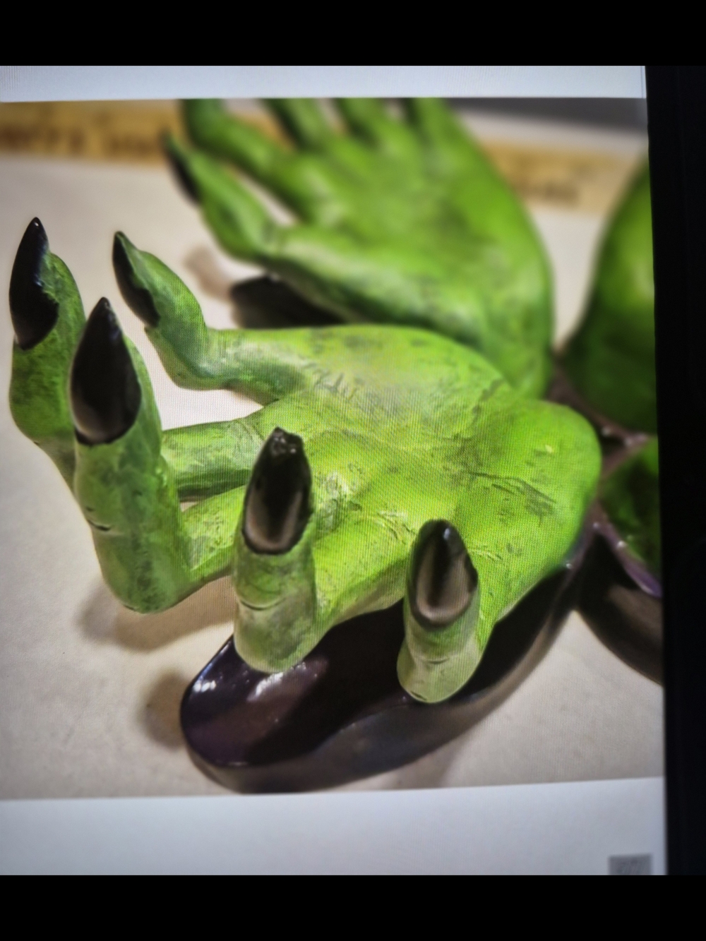 For Andee Only Green and Black Witch Hands - Picture 2 of 4
